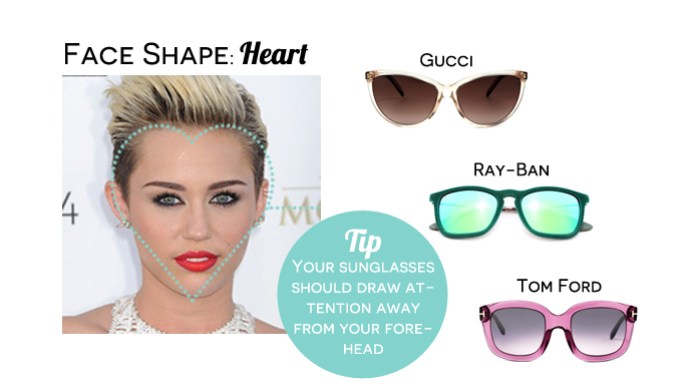 Heart face shape - how to choose the right sunglasses